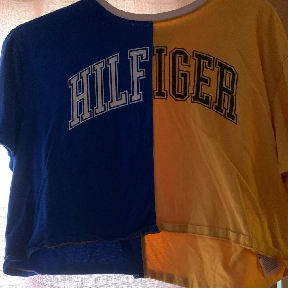 Yellow and blue Tommy Hilfiger shirt